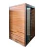 Sala de Sauna a Vapor com Grafeno Personalizada Sauna de Cedro Vermelho Casa de Sauna para Três Pessoas Sala de Suor Móvel Armazém de Sauna a Vapor