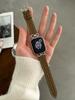 Adecuado para la nueva correa de cuero con lazo de diamante avanzada para Apple Watch AppleWatch9876 correa de reloj para mujer nicho