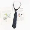Corbata Azul Estilo Universitario jk Camisa Holgada Sin Golpes Accesorios Ropa Académica Rayada Japonesa Corbata de Lazo Mano Femenina Golpea Masculino dk
