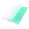 Molde para Cubitos de Hielo Caja de Hielo Molde para Cubitos de Hielo Congelados de 24 Compartimentos con Tapa Refrigerador Doméstico Congelador Rápido Caja de Cubitos de Hielo de 36 Compartimentos