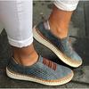 Mocasines Planos de Color Bloque para Mujer de Talla Grande, Zapatos Casuales Slip-On de Suela Gruesa Estilo Europeo y Americano, Zapatos para Mujer que Aumentan la Altura