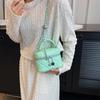 Estilo Francés Estilo Chanel Estilo Coreano Bolso Bandolera Pequeño de Alta Gama para Mujer Cadena Romboidal Bolso Caja Portátil Textura de Moda Bolso Cruzado