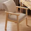 Cadeira de Madeira Maciça com Encosto, Banqueta para Sala de Estudo, Cadeira de Mesa com Braços, Cadeira de Chá, Cadeira de Sala de Jantar, Confortável para Longos Períodos Sentado, Cadeira de Escritório para Estudo