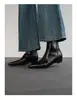 Elegantes botines de tacón alto para mujer, nuevo estilo otoño/invierno, diseño retro británico, con cremallera trasera, piel suave, elástico y efecto adelgazante.