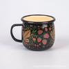 Envío Directo en Stock Taza de Boca de Flamenco de Esmalte Blanco Negro Soporte de Boca Taza para Estudiante Taza de Gran Vientre