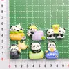 Acessórios de Panda de Aprendizagem em Desenho Animado de Resina Artesanais DIY Cola de Creme Grampo de Cabelo Joia Acessório de Cabeça Ímã de Geladeira Material