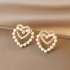 @ Oferta Especial @Accesorios Temperamento Casual Pendientes de Lazo de Perlas para Mujer de Alta Calidad Más Fácil de Combinar Pendientes de Tuerca de Moda Venta al por Mayor