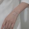 Pulsera dulce de doble capa de plata s925 Nalan cadena femenina fresca pulsera giratoria de cilindro pequeño con incrustaciones de diamantes S4593