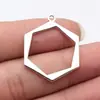 35X27mm 1.9g Multicolor Accesorios de Comercio Exterior al por Mayor Diseño Inspirado Colgante Hexagonal Geométrico Hueco