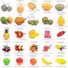 Simulação de plástico de frutas, todos os tipos de simulação de vegetais, modelo de frutas, adereços cognitivos para crianças em idade pré-escolar