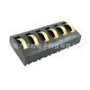 Base de batería con adhesivo horizontal curvo de 2-6 pines, espaciado de 4.0Ph, altura de 5.69H, con conector de resorte horizontal de presión positiva de columna