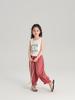 Ropa de Verano para Niñas Momo Ropa Infantil Casual Tirantes 2024 Nuevo Verano Estilo sin Mangas Letras de Dibujos Animados Cuello Redondo Chaleco