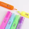 Marcador de Destaque 6 Cores Grande Capacidade Específico para Estudantes Marcador Cor Chave Caneta Marcadora Mini Caneta para Diário Ponta Chanfrada Atacado