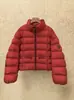 Chamarra acolchada de plumas para mujer con cuello alto, nuevo modelo de invierno 2026, engrosada y cálida, estilo corto, ligera y suave, juvenil y a la moda