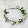 Coroa de Flores Rosa Fada Headpiece Faixa de Cabeça Estilo Mori Menina Adulta Flores Artificiais Faixa de Cabeça Acessórios de Cabelo Flor na Cabeça Adereços para Fotos
