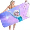 Toalla de Playa Serie Frozen, Toalla Cuadrada Versátil de Doble Cara de Forro Polar de Fibra Ultrafina para Natación y Baño