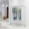 Arara de roupas de aço inoxidável com altura ajustável e rodas para transmissão ao vivo, cabideiro móvel, prateleira de roupas e cabide