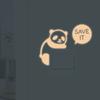 Nueva pegatina de personalidad YG26 con forma de panda luminosa, pegatina de interruptor de tres colores, decoración de pared para el hogar, pegatina de pared autoadhesiva