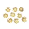 100 Piezas/Paquete Metal Flor Forma Pequeña Flor de Cinco Hojas Base Accesorios para Aretes Accesorios para Joyería DIY