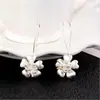Pendientes de Plata de Ley S925 con una Elegante y Moderna Artesanía Tailandesa, Pendientes Largos Chapados en Oro para Mujer, Joyería de Plata al por Mayor