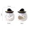 Taza de vela de cerámica personalizada para Halloween decoración de calabaza adorno navideño portavelas hueco peculiar y único