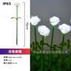 Lámpara de Rosa LED Pegamento Suave Rosa Artificial Flor de Tulipán Lámpara de Pie Decoración de Patio Exterior Césped Lámpara de Paisaje