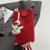 Bolsa de ombro minimalista estilo coreano para mulheres, leve e compacta, mini bolsa vertical, adequada para passeios casuais, bolsa fofa