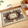 Capacho de entrada estilo nórdico, feito de veludo de cristal, durável e resistente a manchas, absorvente, adequado para uso doméstico e personalizável
