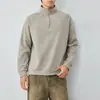 Sudadera con capucha para hombre Mo Maike, estilo deportivo urbano, media cremallera, cuello alto, para hombre, estilo Otoño 2026, manga raglán, 55966.