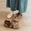 Zapatos Casuales de Moda Versátiles Zapatos de Skate Argan Esmeralda Zapatos de Entrenamiento Alemanes para Mujer Otoño Estudiante Caña Baja con Cordones Aumento Oculto de Altura