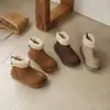 Botas Birkenstock Retro Francesas Ins Otoño e Invierno 2026 Nuevo Estilo Coreano Botines Cortos de Terciopelo para Niñas Zapatos de Algodón Peludos para Niños