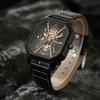 Suministro directo de fábrica moda nuevo doble capa cuadrado Concha Cinturón ocio hombres pulsera deportiva conjunto reloj de cuarzo