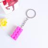 Chaveiro de blocos de construção coloridos 2*4, pingente de chaveiro granular, bolsa de personalidade simples, enfeites decorativos para pendurar, pequenos presentes