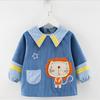 Sobretudo para bebê menina roupa de princesinha estilo ocidental avental outono e inverno roupas de comer infantil babador de arroz impermeável anti-sujeira para bebê