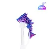 Acessórios de tampa de canudo para impressão 3D de explosão transfronteiriça, dragão de rocha de cristal pequeno de duas pernas, brinquedo de descompressão, novo presente estranho criativo