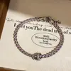 ¡Cuerda colorida con diamantes brillantes! Pulsera de vid de uva tejida, diseño de nicho de lujo ligero, sensación exquisita y de alta gama, accesorio de mano versátil