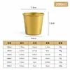 Taza Metálica de Acero Inoxidable de una Sola Capa con Borde Enrollado para Café, Cerveza, Jugos, Té de Leche, para Catering Comercial, Portátil, Gran Capacidad, Personalizable