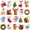 Chaveiro Acrílico de Natal Transfronteiriço Pingente Papai Noel Boneco de Neve Caixa de Presente Chaveiro de Presente de Feriado Pequeno Pingente