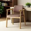 Silla con Reposabrazos Minimalista Moderna, Silla con Respaldo Estilo Nórdico, Silla de Reunión para Balcón, Silla de Té para Ocio, Silla de Anfitrión, Silla Individual