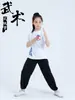 Ropa de artes marciales para niños, pantalones bombachos para hombre y mujer, ropa de práctica, ropa de kung fu de manga corta, ropa de actuación de tai chi para niños, ropa de entrenamiento de Sanda