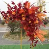 Nueva Decoración de Boda Flores de Pie Florero para Ceremonia de Boda Arreglo Floral para Escenario T Flores de Seda Decoración con Flores Artificiales para Recepción de Hotel