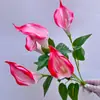 Flor de simulação 5 lírios calla pequenos adereços para buquê de noiva decoração de casa plantas florais de simulação atacado transfronteiriço