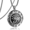 Colgante de Ojo de Horus retro europeo y americano, collar de juego personalizado, colgante punk creativo para hombre, outlet de fábrica