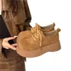 Zapatos Birkenstock de suela gruesa para mujer, nuevo modelo verano 2026, zapatos Birkenstock versátiles de cobertura total, zapatos pequeños retro de cuero, zapatos casuales de cordones de una sola pieza