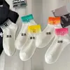 Meias Coloridas Gradiente Meias de Verão Femininas Absorventes de Suor Respiráveis Meias da Moda Desodorantes Verão