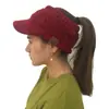 Outono e Inverno de 2018 Europeu e Americano Novo Padrão CC Faixa de Cabeça Vazia Gorro de Lã Gorro de Bico de Pato Amazon Gorro com Joias para Rabo de Cavalo