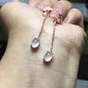 Pendientes de botón con delfín chapado en 925 incrustados para mujer, imitación de cristal, calcedonia blanca de hielo, cuadrados de lujo, retro, elegantes