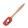 Espátula de Silicone Personalizável para Creme Cabo de Madeira de Faia Espátula para Cozinha, Panificação, Sobremesa, Bolo Série de Natal