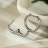 Pendientes de Aguja Recta Semicircular de Aleación de Titanio Hensen G23 8-12mm Joyería Versátil para Piercing Nueva Moda Europea y Americana