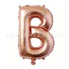 Globo de película de aluminio con letra pequeña de 16 pulgadas transfronterizo A-Z dorado plateado oro rosa globo de letra decoración de cumpleaños boda